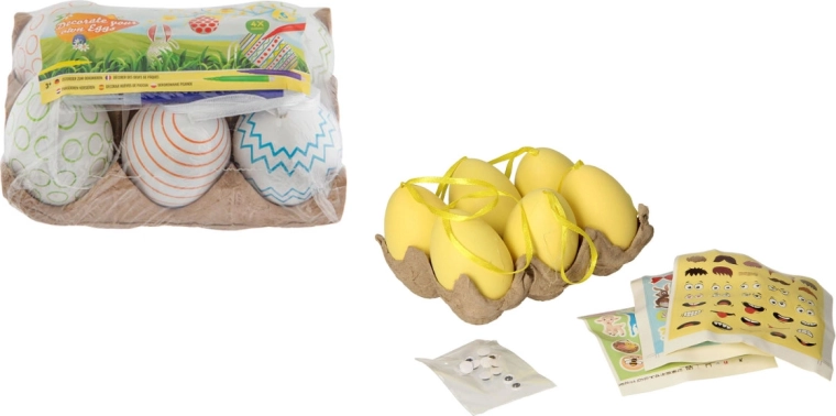 Velikonoční plastová vajíčka – sada 6 ks