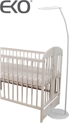 EKO samostatně stojící kovový držák na baldachýn, bílý, 1,6 m