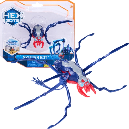 Spin Master Hex Bots skitter bot robotický modrý pavouk - 1 kus