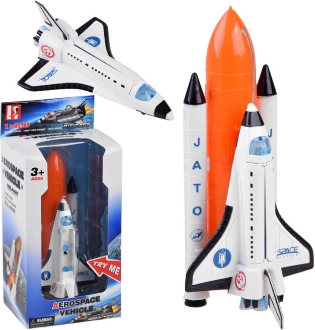 Kosmická loď s raketou světelné a zvukové efekty