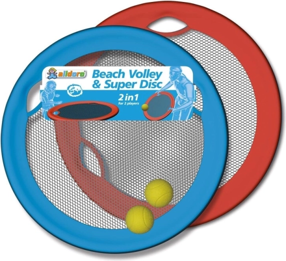 Super házecí disk 50 cm – sada 2 ks se síťkou a míčky