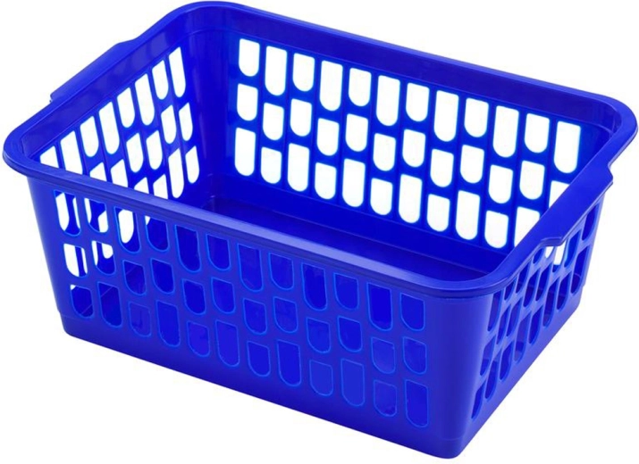 Plastový košík HEIDRUN 36 × 26 × 15 cm – mix barev