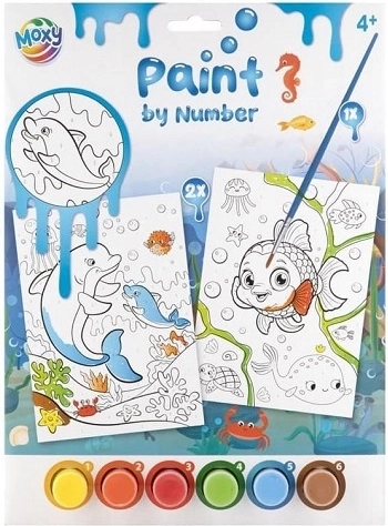 Malování podle čísel A4 – Rybky