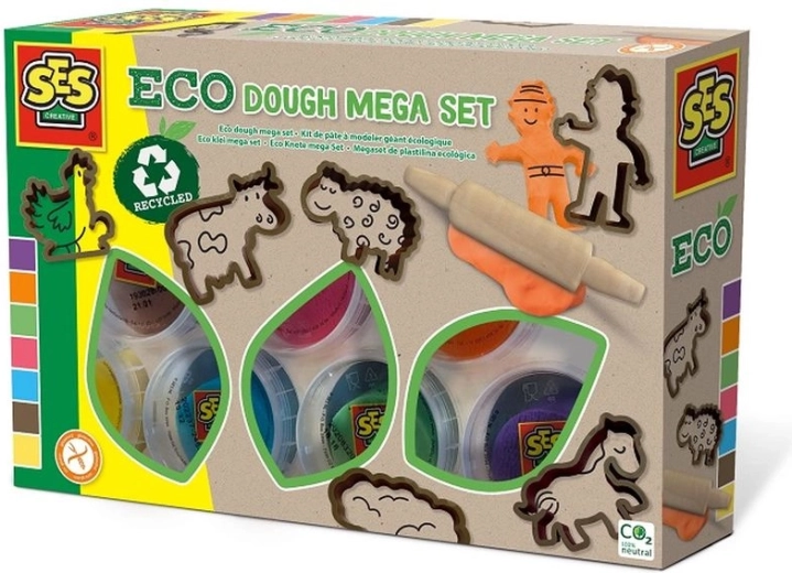 SES Creative Eco modelína – mega sada 7 barev s formičkami