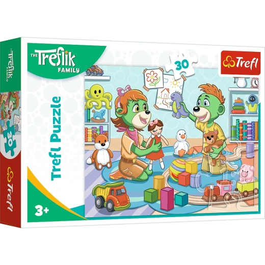 Puzzle radosná rodina TREFLÍKŮ 30 dílků