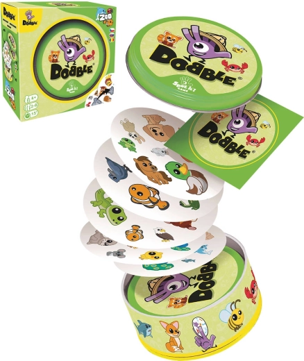 Asmodee Dobble Zoo – postřehová karetní hra v plechové krabičce