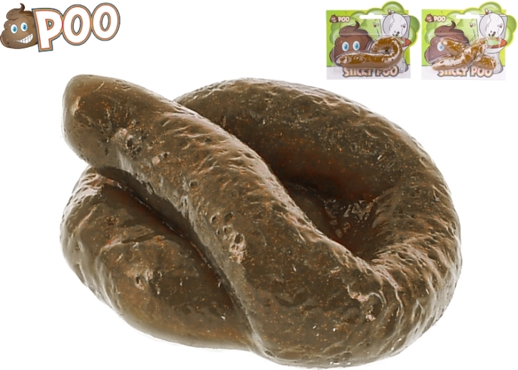 Lepivý falešný bobek 7–10 cm – realistická žertovná hračka