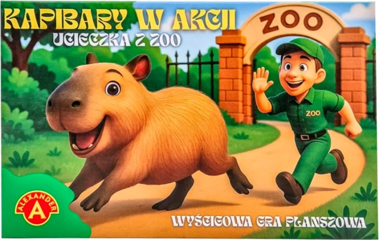 Rodinná stolní hra Kapybary v akci: Útěk ze zoo