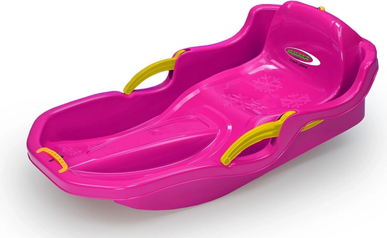 Snow Play boby comfort 80 cm růžové s ruční brzdou - 1 kus
