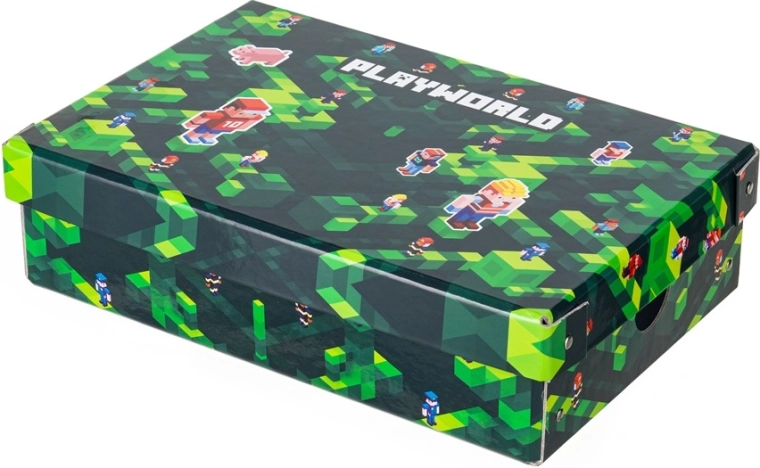 Malá laminovaná úložná krabice s víkem PLAYWORLD