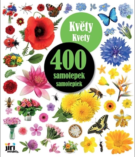 400 samolepek květy