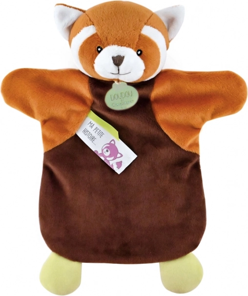 Plyšový maňásek panda červená 25 cm