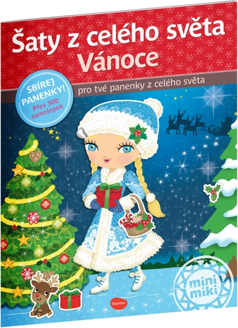Šaty z celého světa: Vánoční kniha samolepek