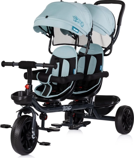 Tříkolka pro dvojčata Chipolino Hip Hop Matcha