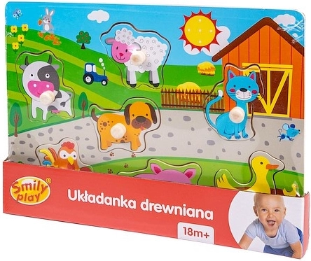 Dřevěné puzzle Farma se zvířátky