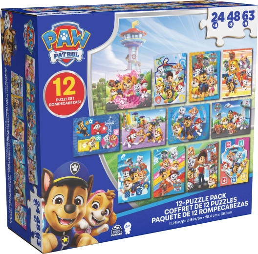 Puzzle PAW PATROL 12 v 1 – velký set dětských puzzle
