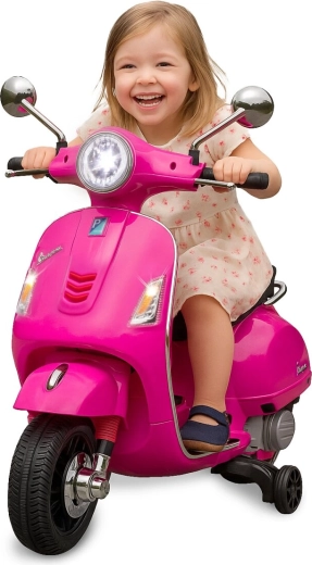 Dětské elektrické odrážedlo Vespa GTS 125 růžové