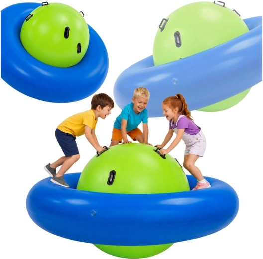 Dětská nafukovací balanční houpačka se 6 úchyty pro 3 děti