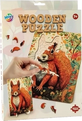 CCG dřevěné puzzle veverka 128 dílků
