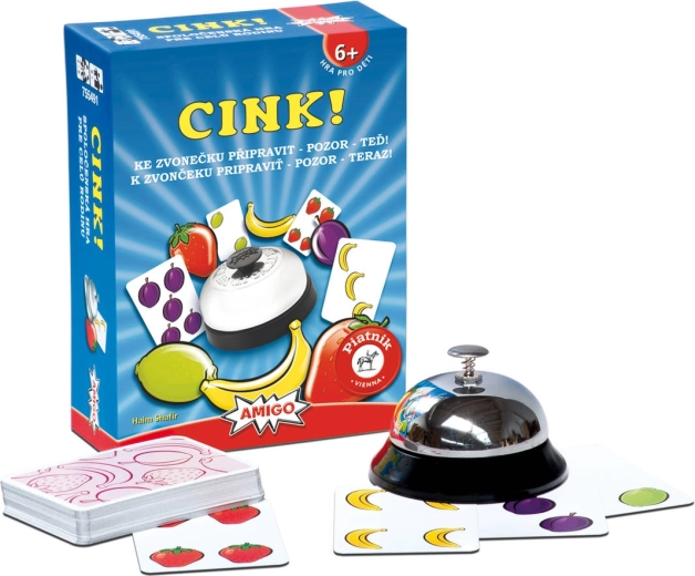 Piatnik cink! postřehová karetní hra se zvonečkem