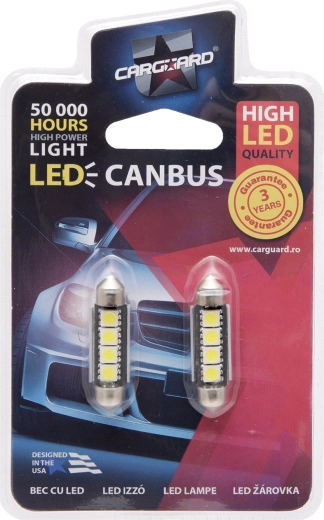 LED žárovka sofit 39 mm 12 V 3 W 6000 K