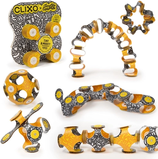CLIXO Tiny & Mighty Artist Edition Timothy Goodman magnetická stavebnice – 9 dílků