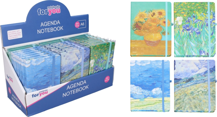 Linkovaný notes 9 × 14 cm s motivy - 1 kus