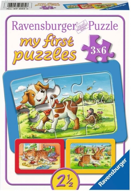 Moje první puzzle Zvířecí kamarádi 3×6 dílků RAVENSBURGER