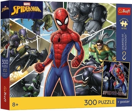 Dětské puzzle Premium Plus Kids Spider-Man ukrytý hrdina 300 dílků
