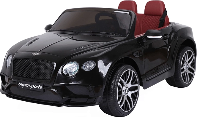 Elektrické autíčko BENTLEY Supersport, černé, 2×6 V 7 Ah, dvoumotorové
