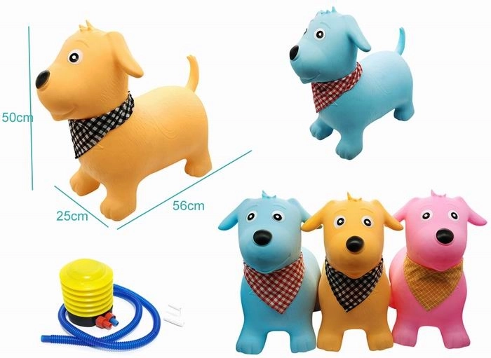 Skákací gumový pejsek s pumpičkou