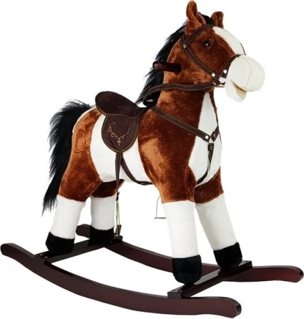Houpací kůň tmavě hnědý se zvuky a pohyby