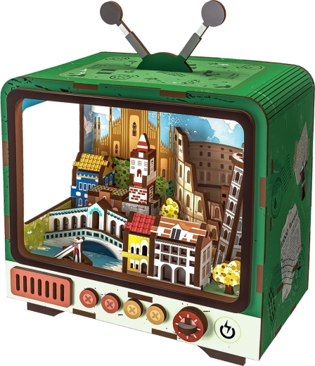 2Kids Toys 3D dřevěná skládačka retro TV Benátky