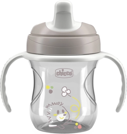 Chicco tréninkový hrneček s držadly, šedý, 6m+