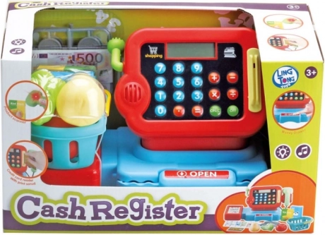 Dětská pokladna s doplňky pro hru na obchod