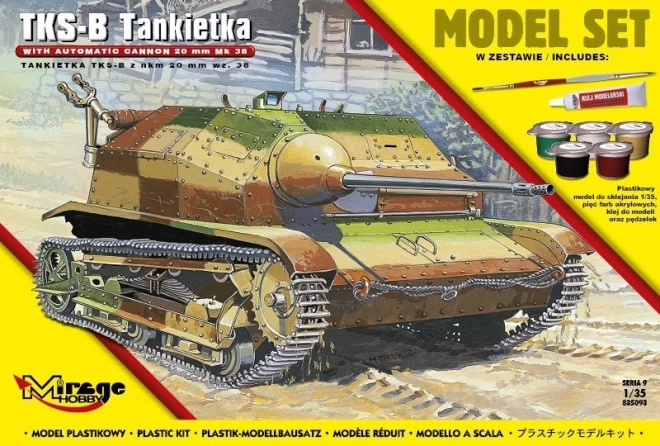 Tks-b polská tanketka s kanónem nkm 20 mm wz. 38 stavebnice 1:35