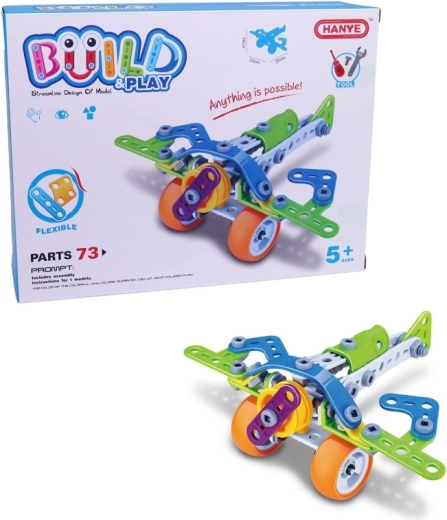 Stavebnice Malý Mechanik Junior letadlo, 73 dílů