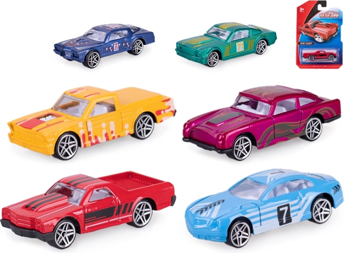 Kovové závodní autíčko 8 cm s volným chodem