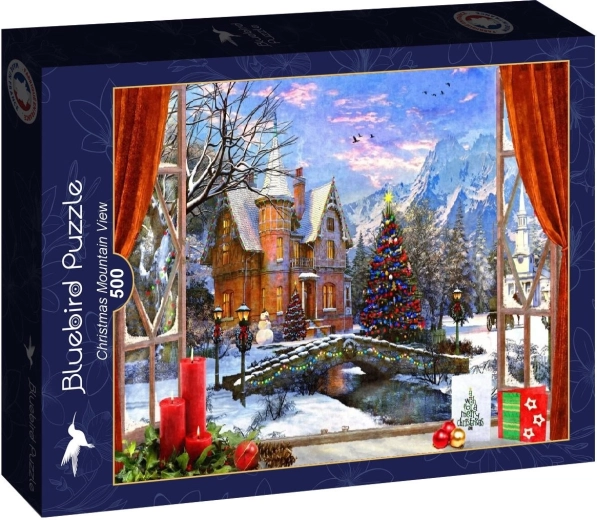 Bluebird puzzle Vánoční výhled na hory 500 dílků