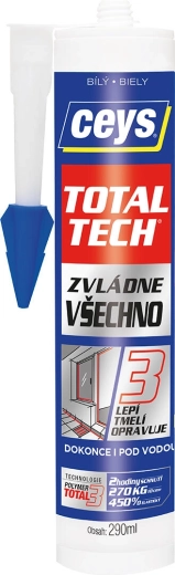 Univerzální lepidlo a tmel 290 ml CEYS TOTAL TECH bílý