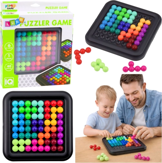 Logická hra a hlavolam s barevnými kuličkami