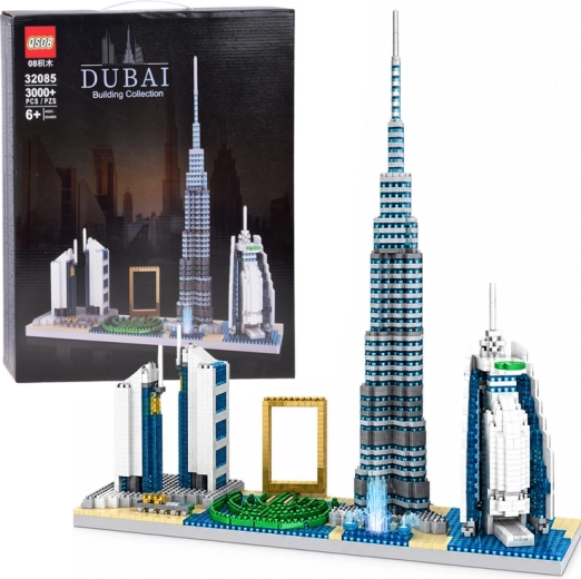 Stavebnice panorama Dubaje se slavnými stavbami, 3000 dílků