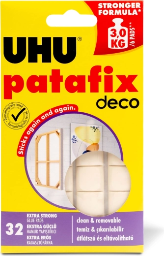 Patafix Homedeco bílá lepicí guma, 32 ks
