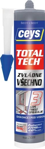 Univerzální lepidlo a tmel 290 ml šedé CEYS TOTAL TECH