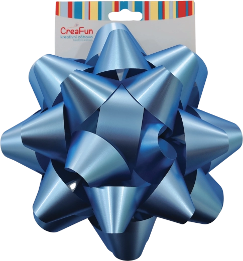 Mašle na dárky modrá 20 cm