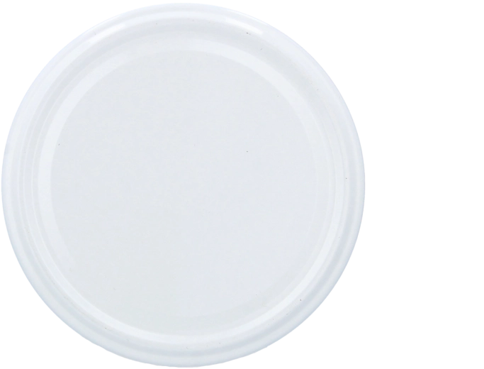 Bílé kovové víčko Twist-Off 66 mm