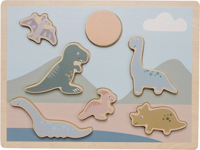 Jabadabado dřevěné vkládací puzzle dinosauři
