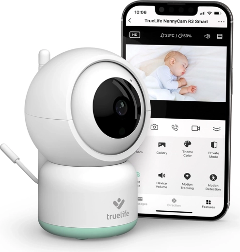 Videodětská chůvička TrueLife NannyCam R3 Smart s Full HD a Wi‑Fi