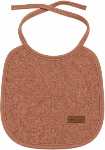 Dětský froté bryndák New Baby s PVC podšívkou hnědý - 1 kus