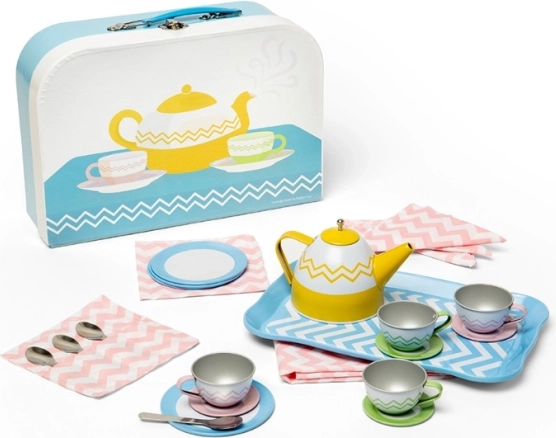 BIGJIGS TOYS čajová souprava v kufříku